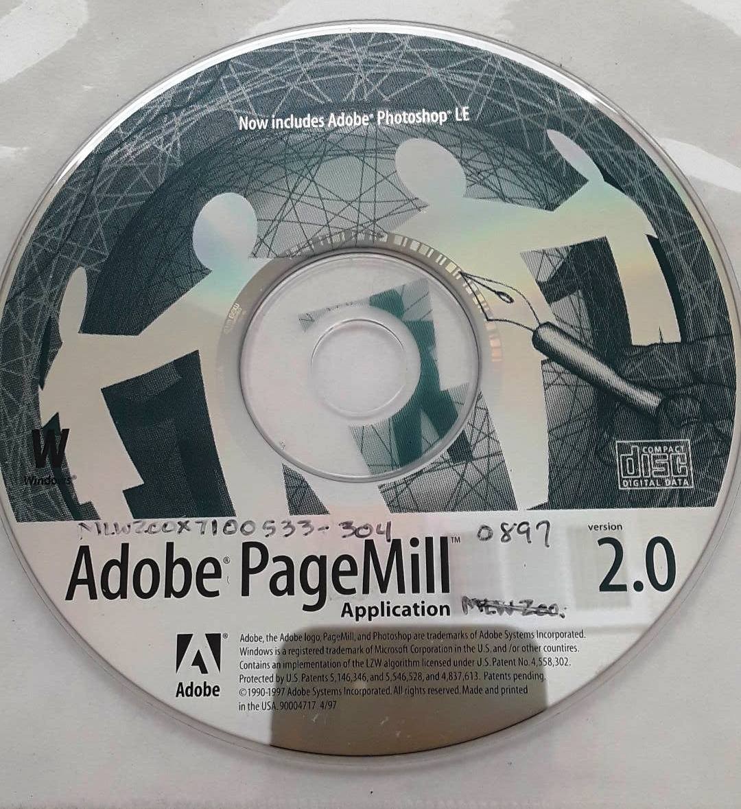 Adobe PageMill 2.0 w/ Serial Number License for Windows