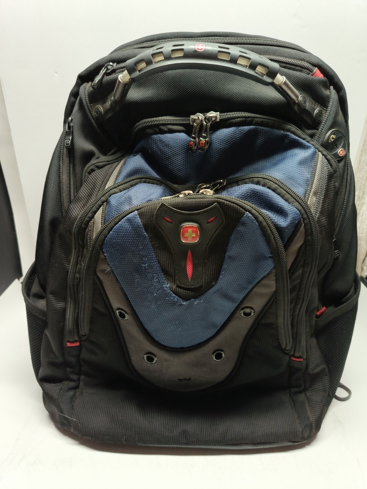 SwissGear Wenger 16" Laptop Backpack Black Travel School Book Bag Multi Pocket