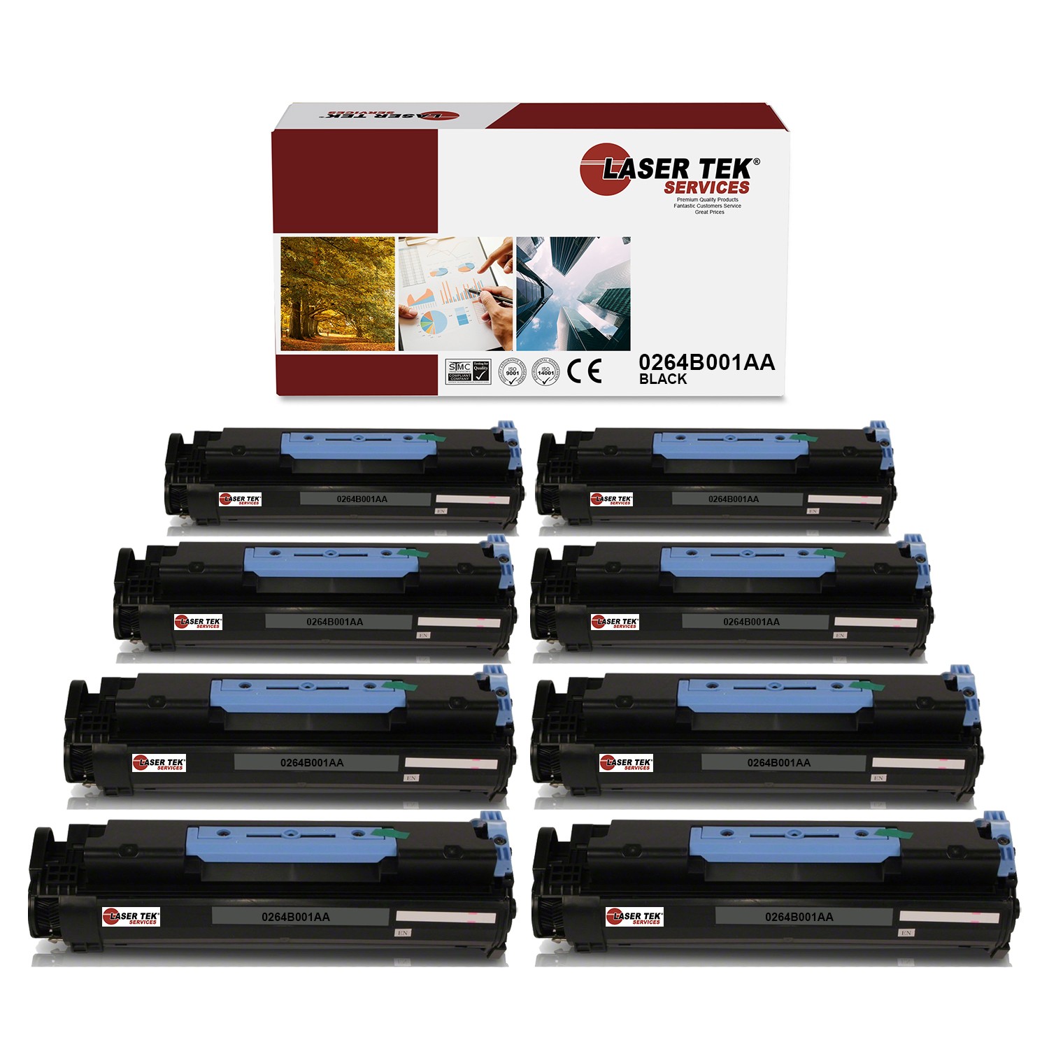 8Pk LTS 0264B001AA Black Compatible for Canon MF6530 MF6531 MF6540 Toner