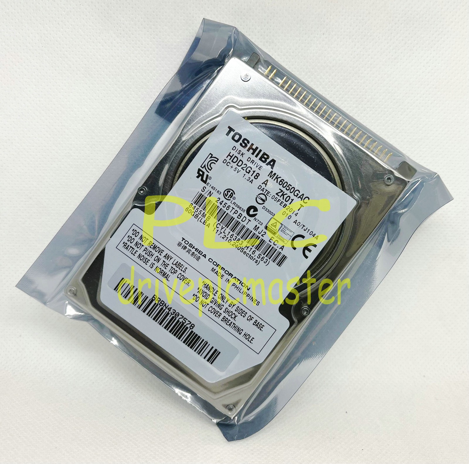 Toshiba 60GB built-in 2.5" MK6050GAC automotive temperature control hard drive #