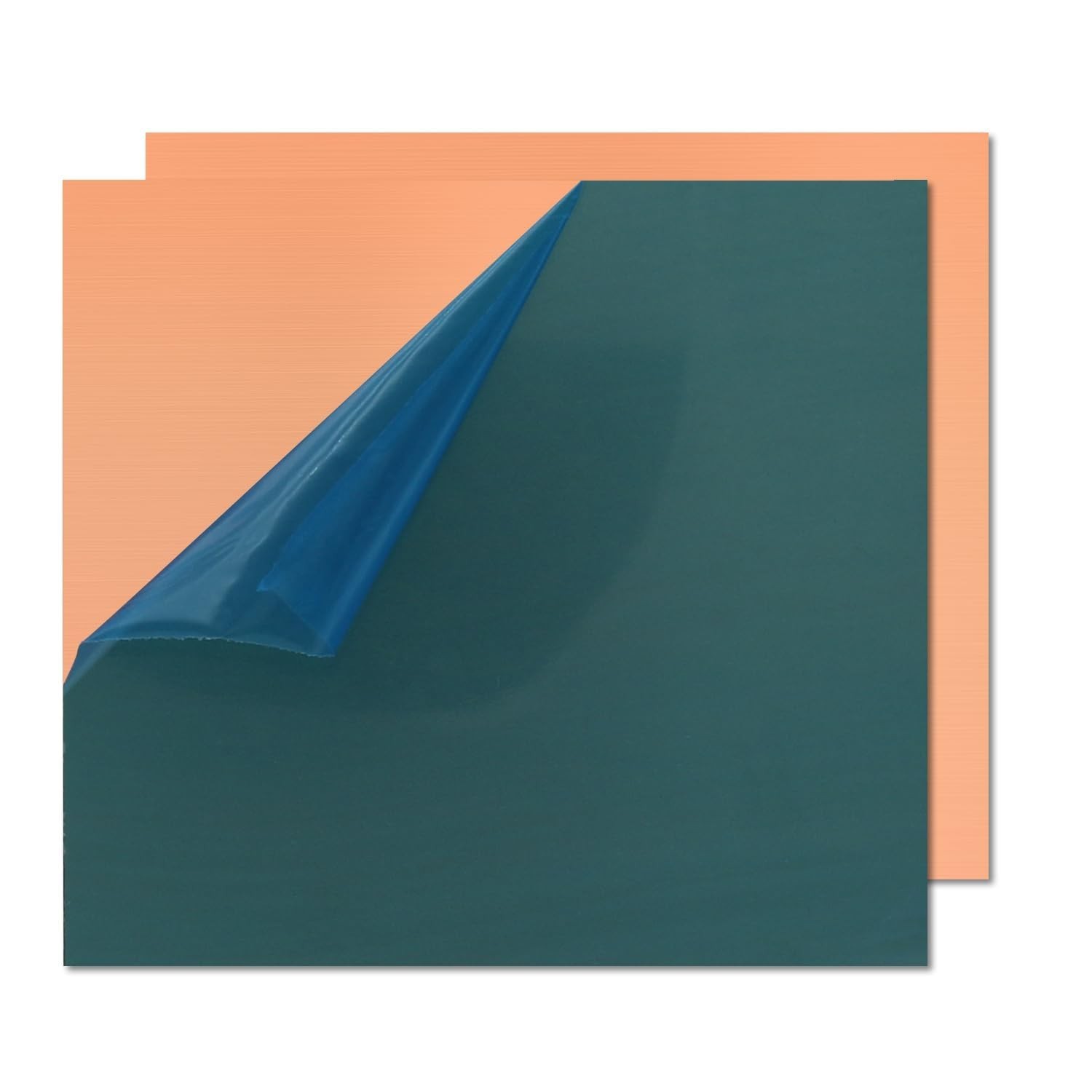Copper Sheet Metal, 8" x 8" 24 Gauge (0.5mm Thick) Copper Plate, 99.9% Pure C...