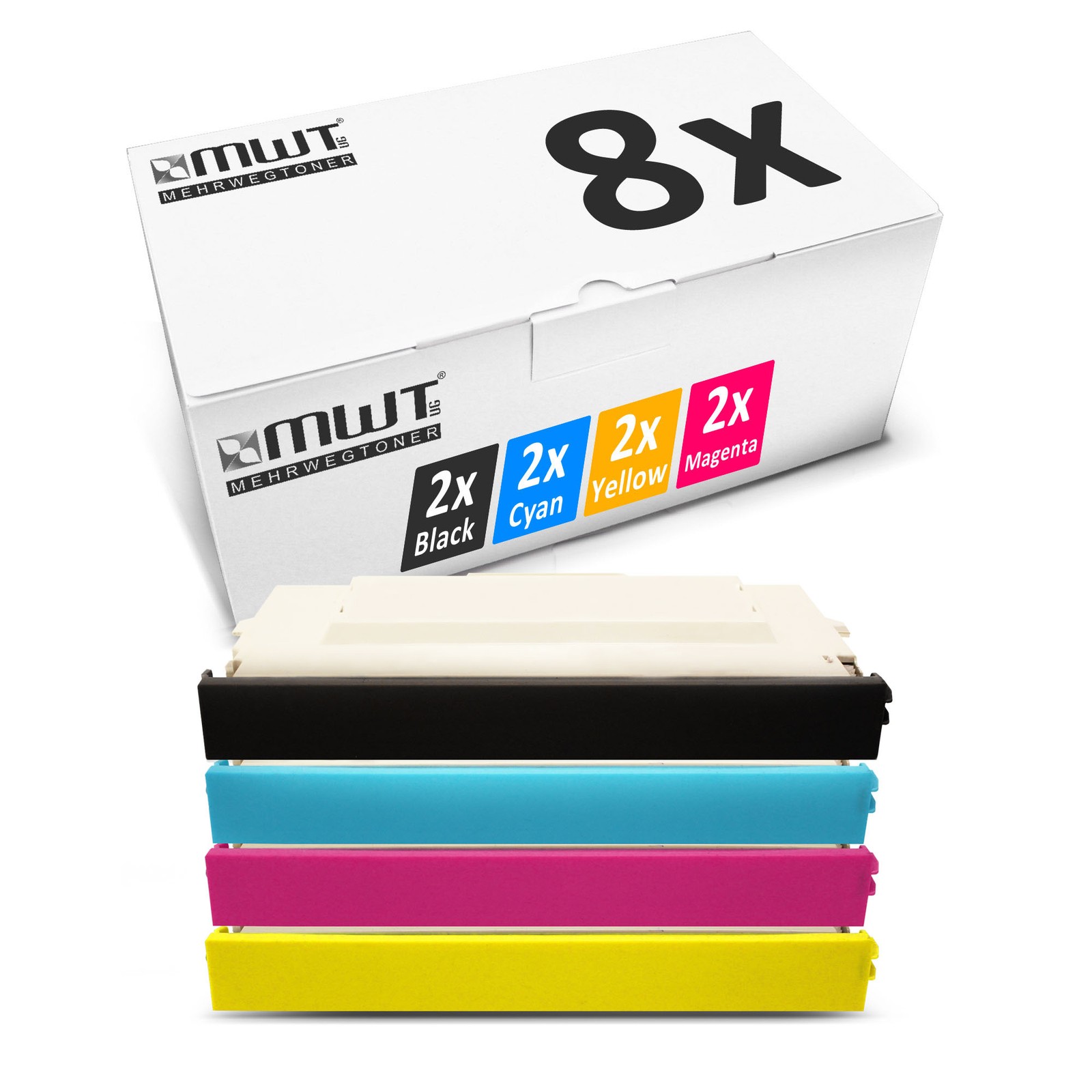 8x Compatible Brother MWT Laser Toner Cartridges for MFC-9420-CN-CNLT