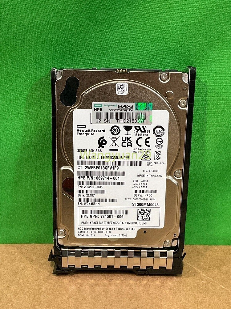 NEW Compatible P40430-B21 P40785-001 HPE 300GB SAS 12G 10K 2.5" ENT Server HDD