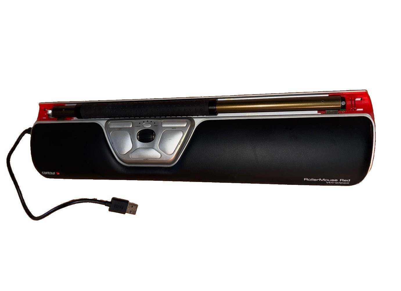 Contour Design RM-RED-WL Ergonomic Bar Roller Mouse Red Wireless - TESTED Broken