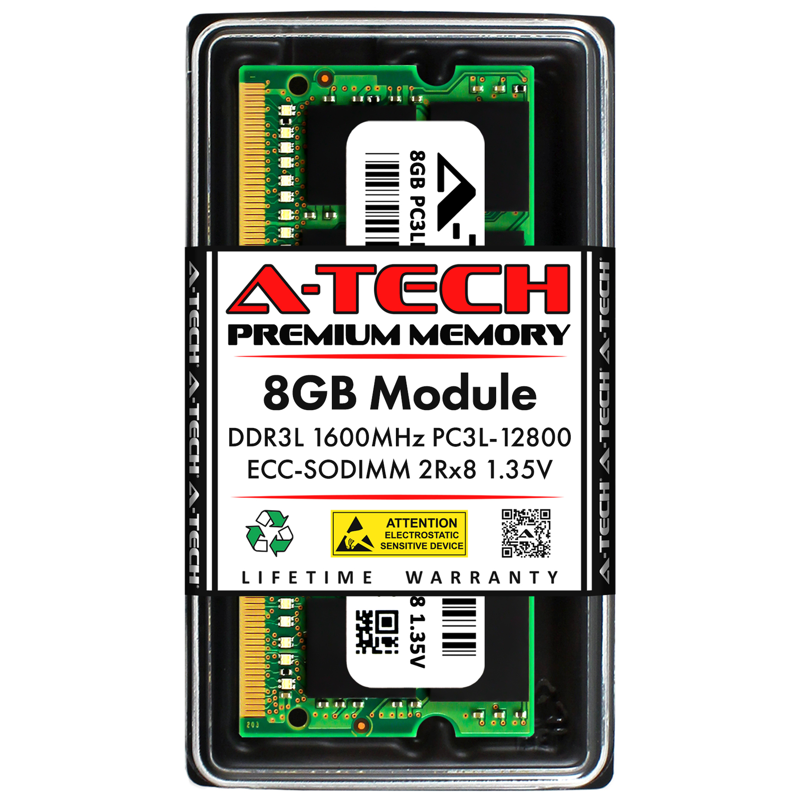 8GB DDR3 PC3-12800 ECC SODIMM Replacement for Hynix HMT41GA7BFR8A-PB Memory RAM