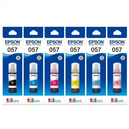 Epson 057 Ink Bottle 6 Color Pack Set For L8050 L18050 Genuine
