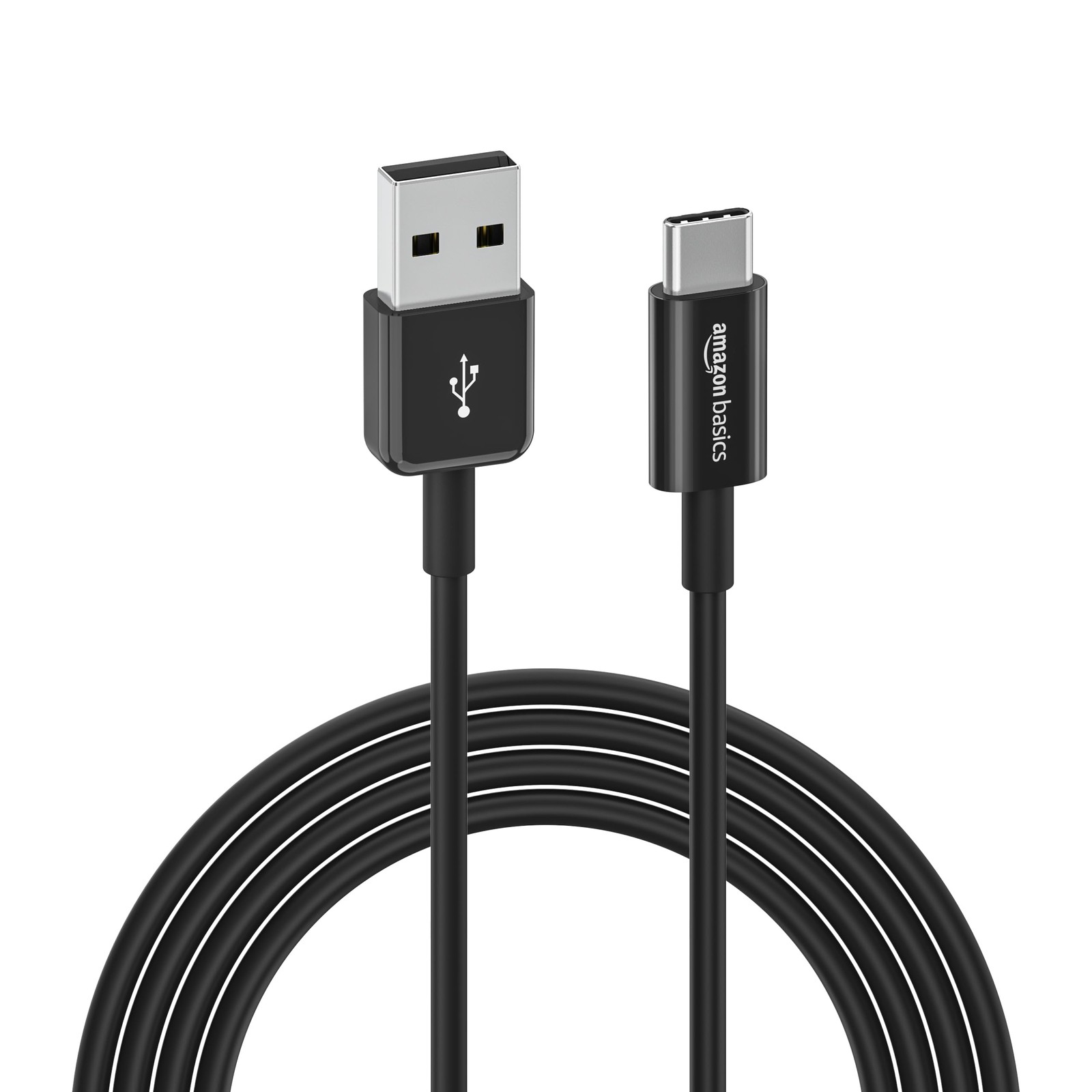 Amazon Basics USB-C to USB-A 2.0 Fast Charger Cable, 480Mbps 6 Feet, Black