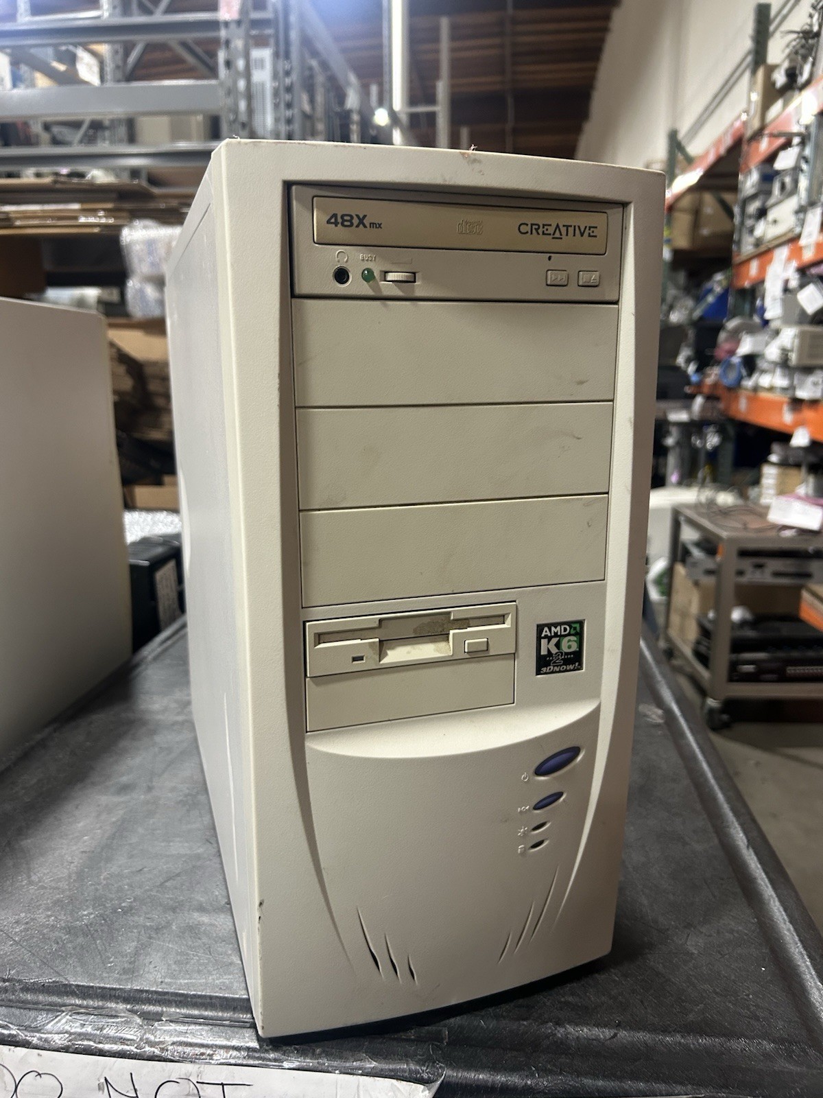 Vintage Mid ATX Beige Computer Tower Case with PSU/CD/Floppy