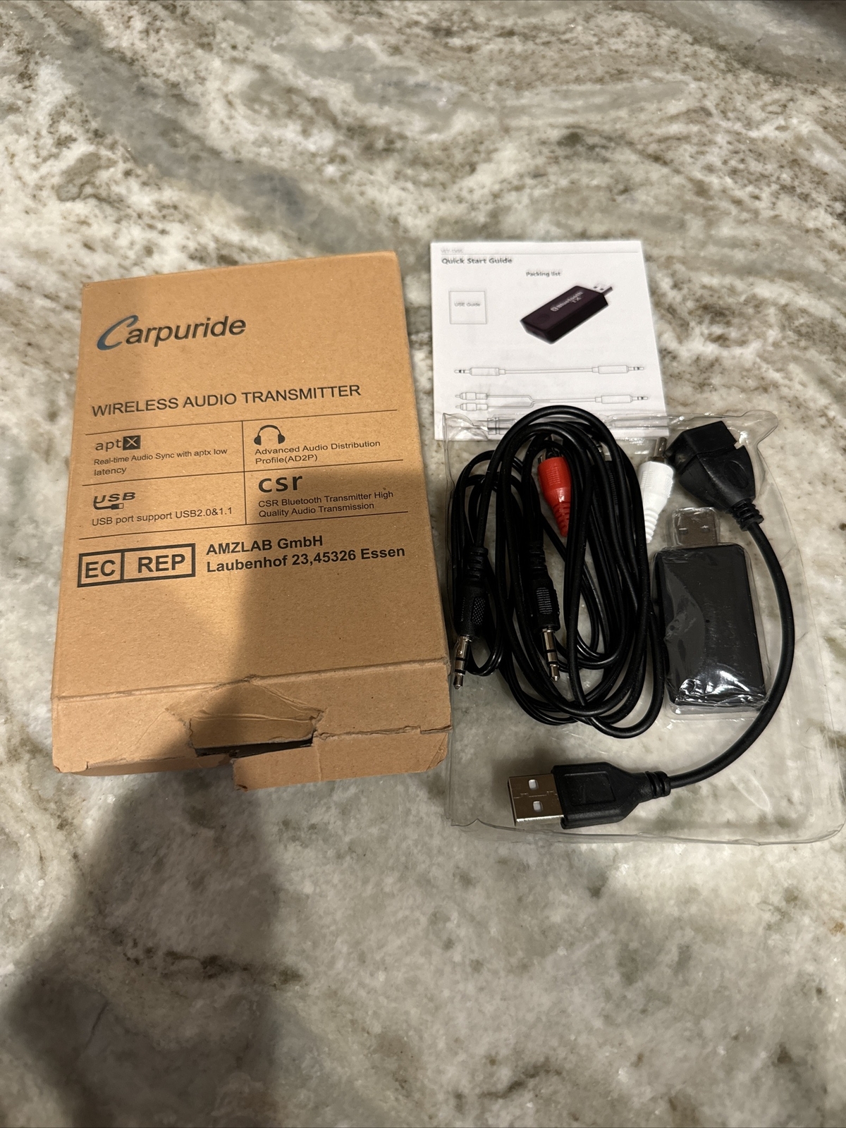 Carpuride Wireless Audio USB Transmitter Bluetooth