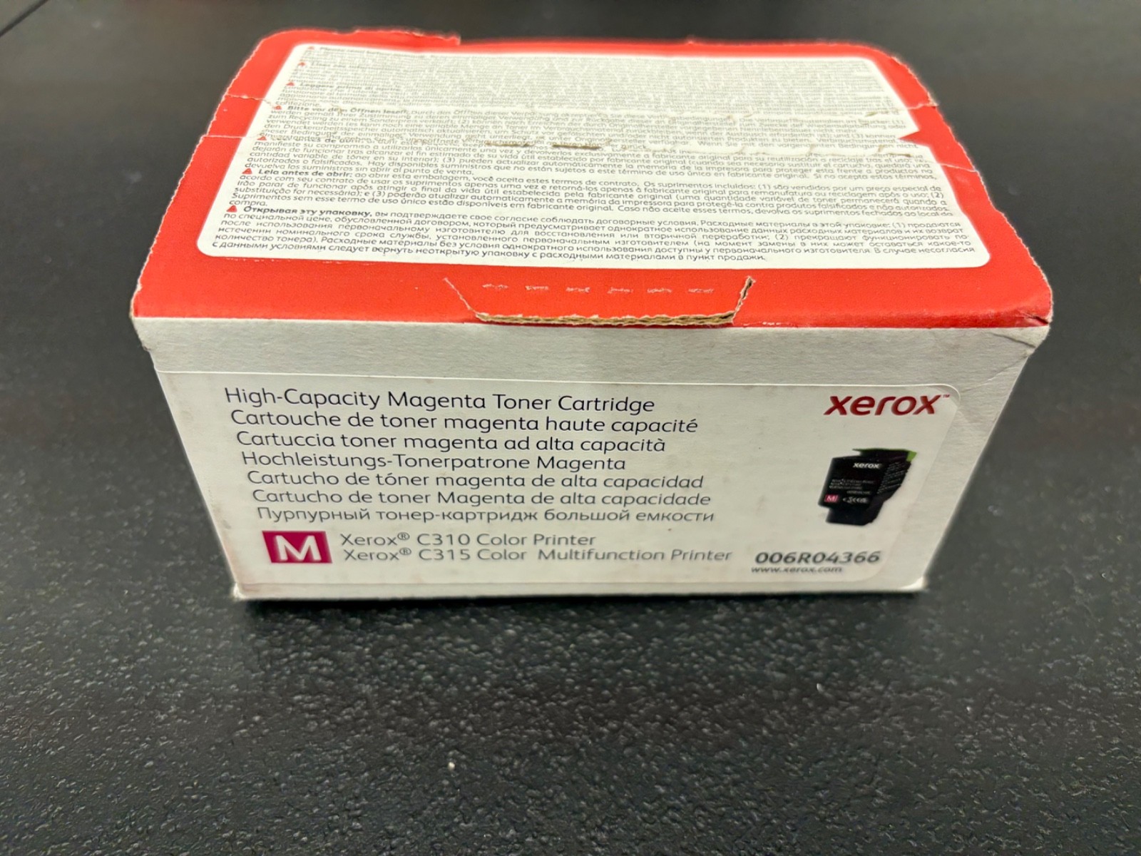 GENUINE Xerox 006R04366 Magenta High Capactiy Toner Cartridge C310 C315