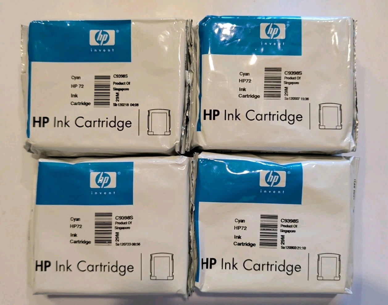 Cyan GENUINE HP 72 DesignJet Ink Cartridges Lot of 32 SEALED 