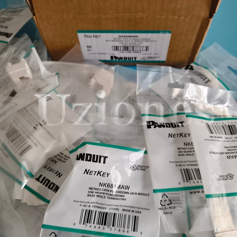 50PC/Box For Panduit NK688MAW Cat6 Unshielded Keystone Network Jack Module White