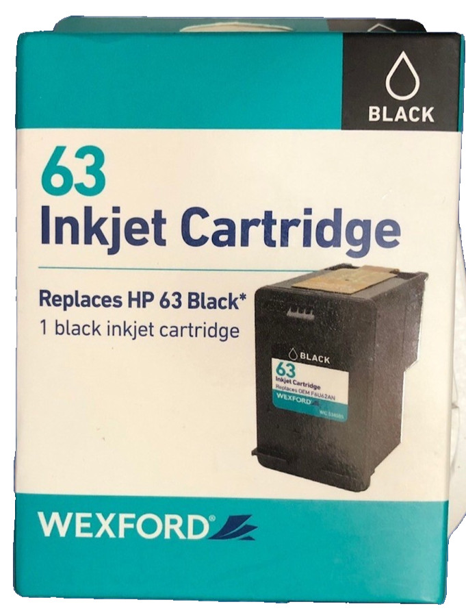 Wexford Black Ink Cartridge Compatible with HP 63 F6U62AN DeskJet Envy OfficeJet