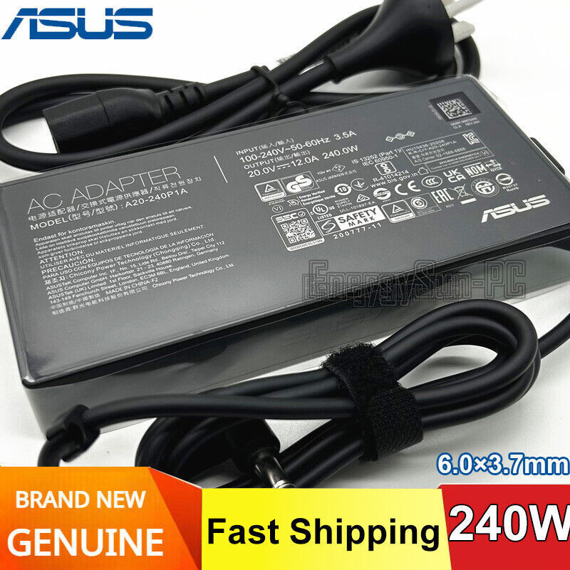 Original 20V 12A 240W Asus GU605MZ-XS96 ROG ZEPHYRUS G16 GAMING Charger Adapter