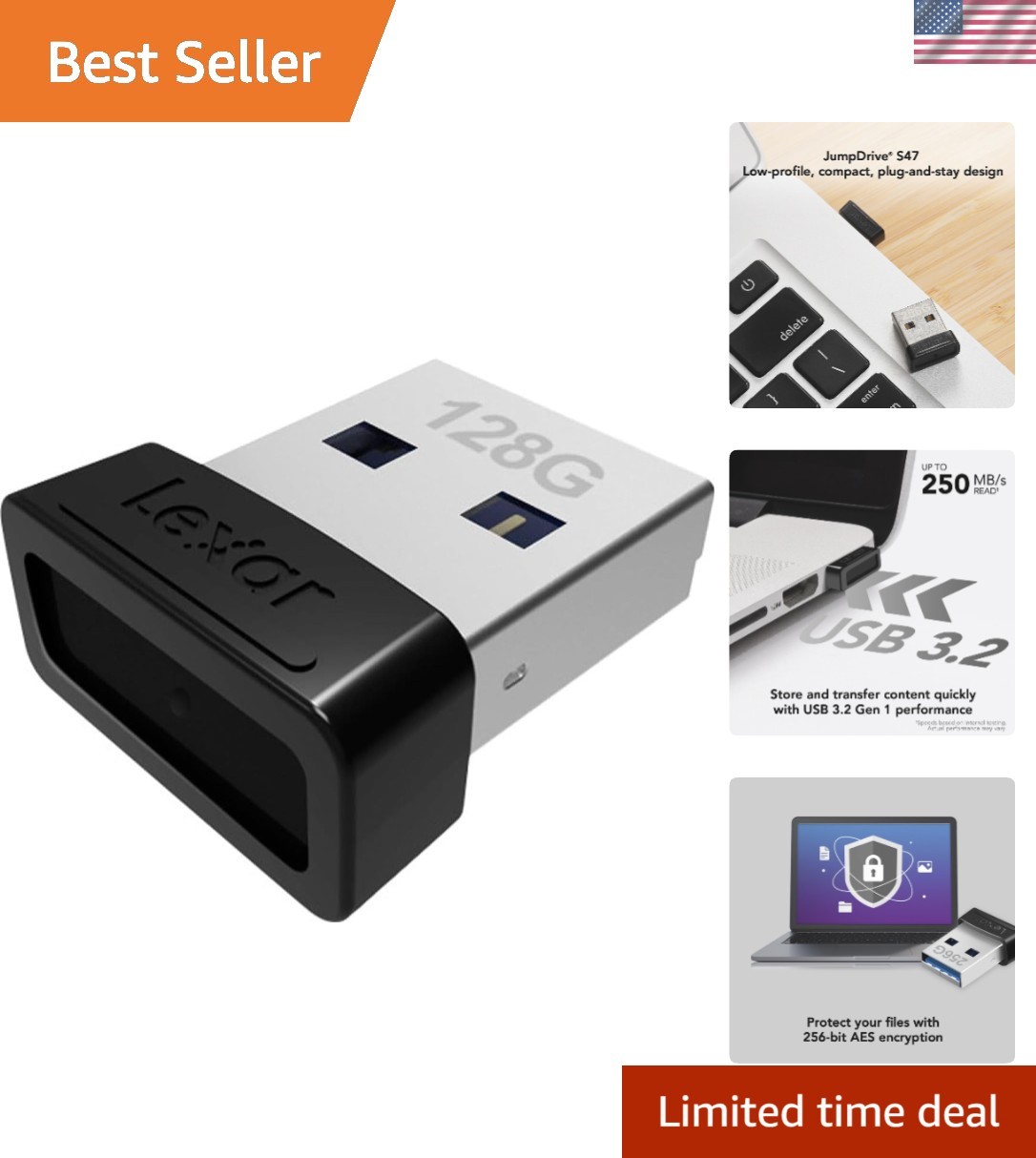 Lightweight 128GB USB Flash Drive – Fast, Secure, and Versatile for All Devices