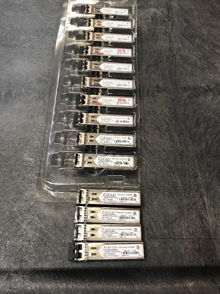 Lot of 12 Finisar FTLF8519P2BCL 1000BASE-SX 500M 850nm