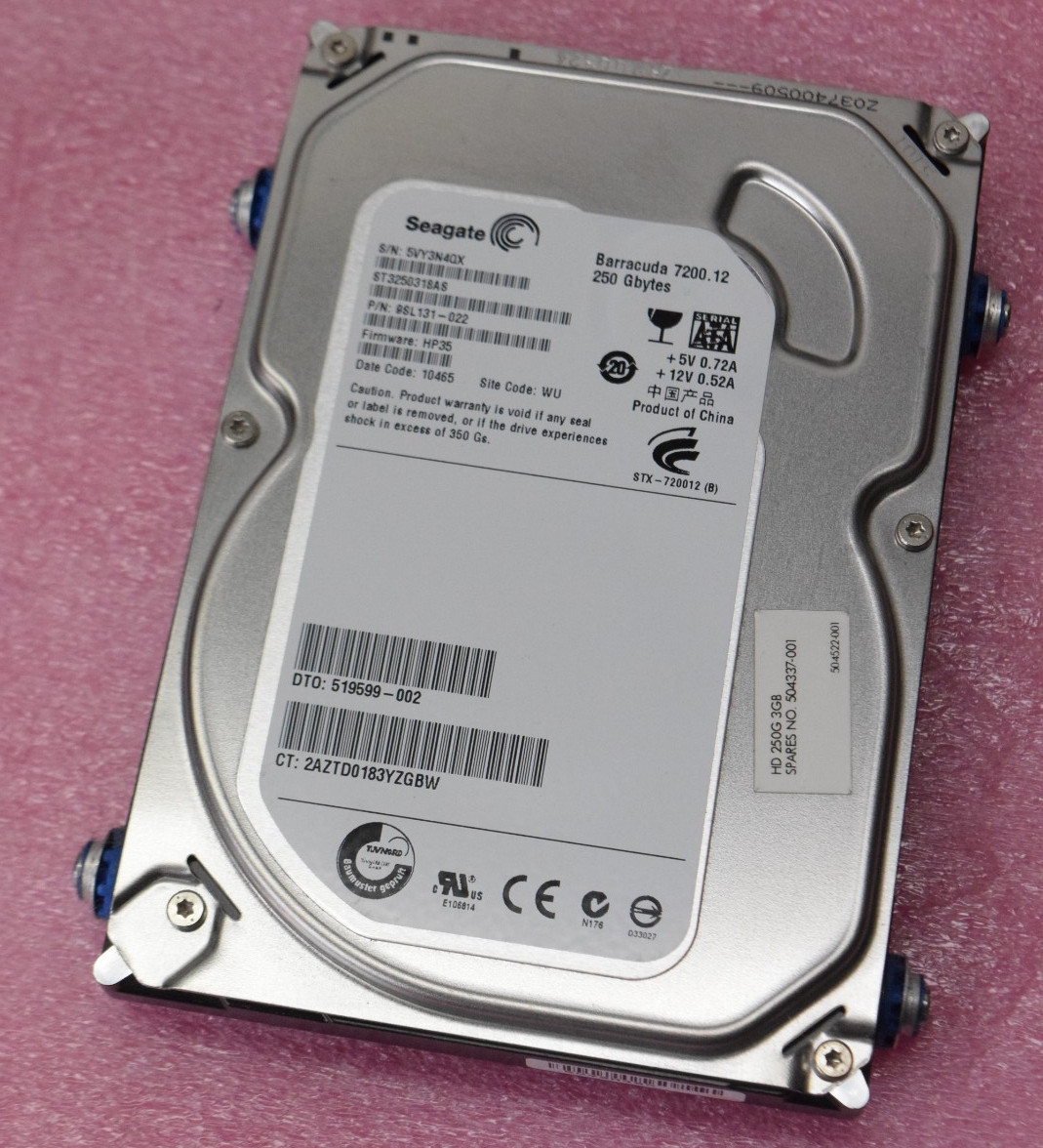Seagate Barracuda ST3250318AS 250GB SATA 7200 RPM Hard Disk Drive TESTED
