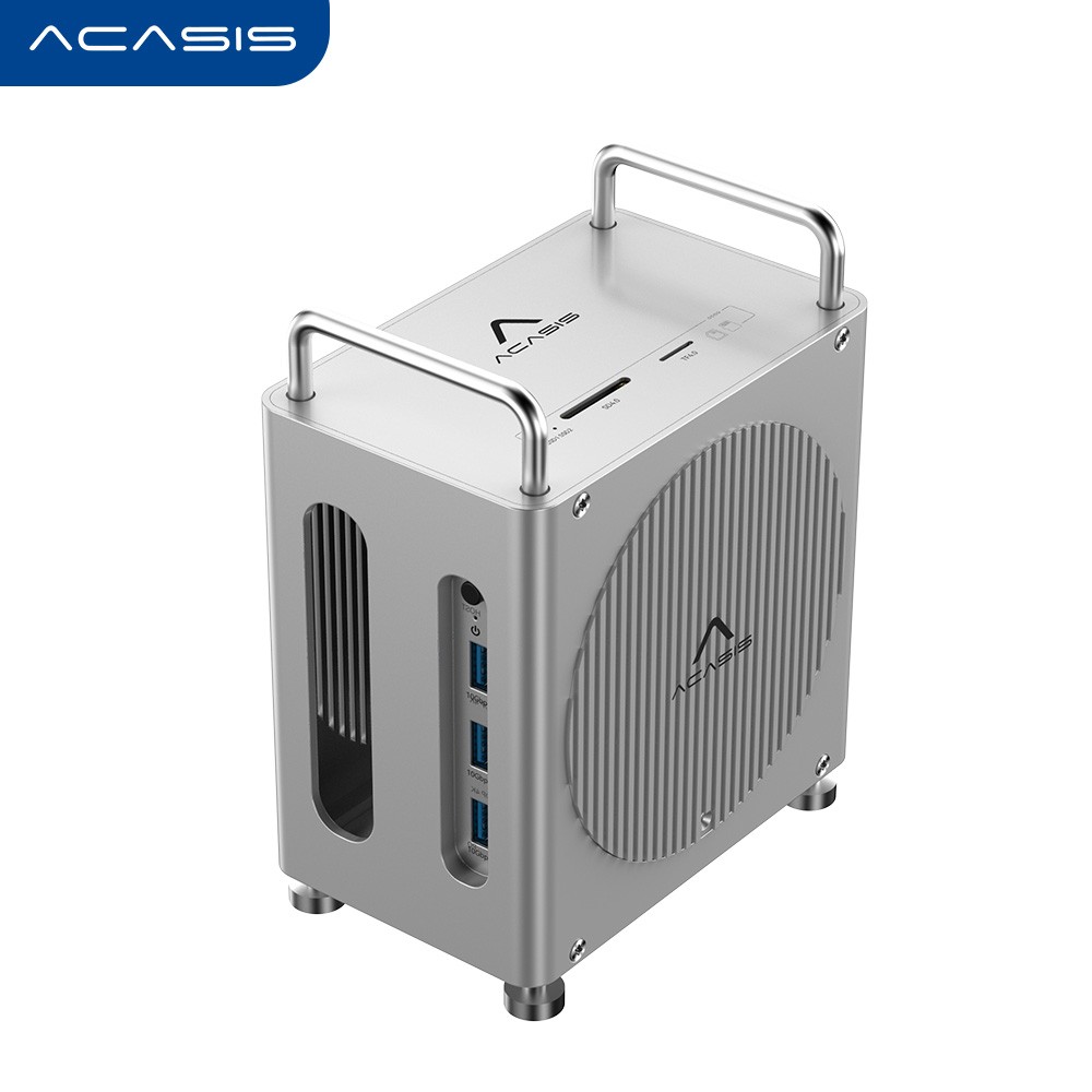 ACASIS Thunderbolt 3 Mac Mini M4 Dock Dual M.2 SSD 40Gbps USB-A DP SD TF