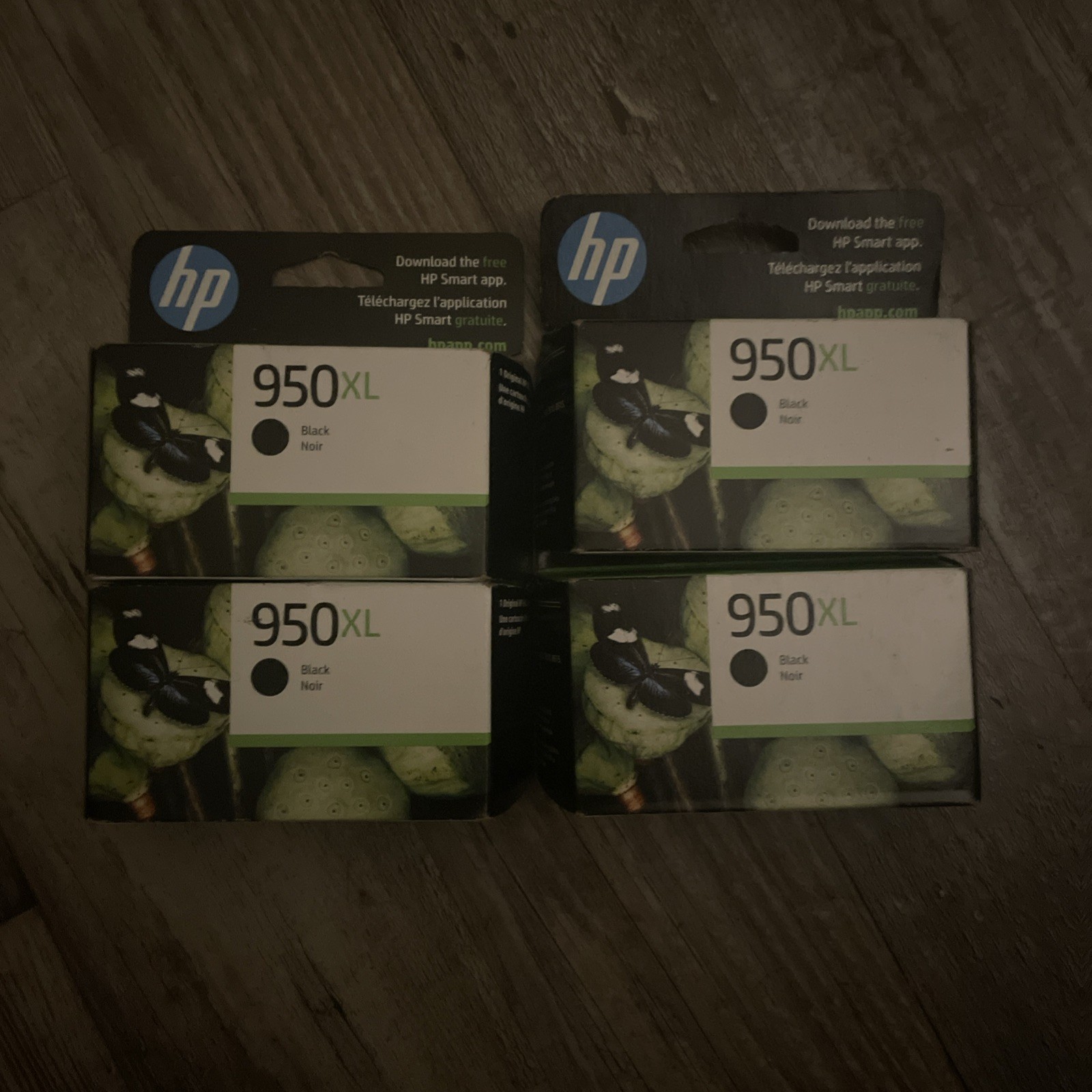 HP 950 XL Black Ink Cartridge Lot Of 4 - Warranty Ended 2025 Genuine OEM