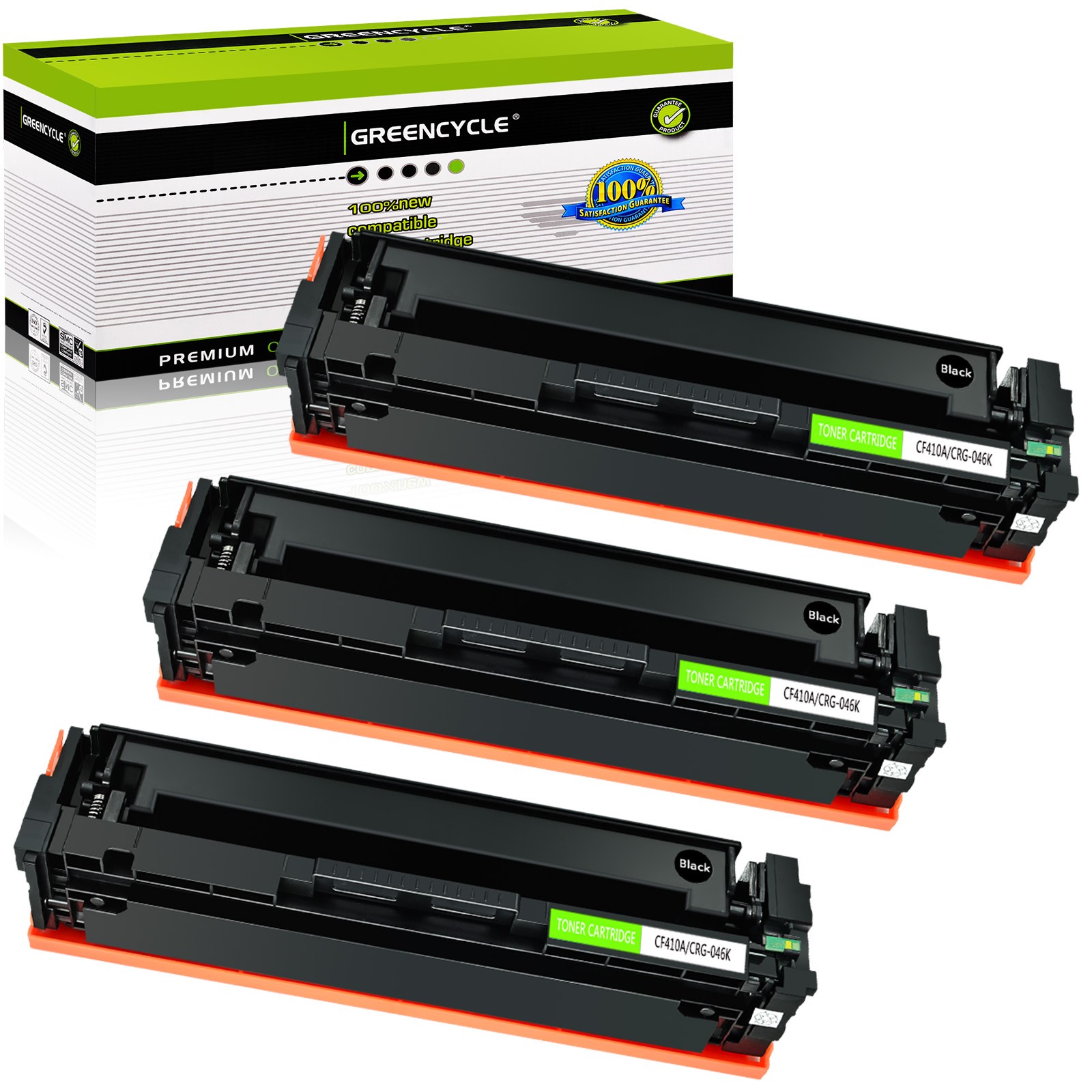 3PK CF410A Toner Cartridge Fits for HP LaserJet Pro MFP M477fdn M477fdw Printer