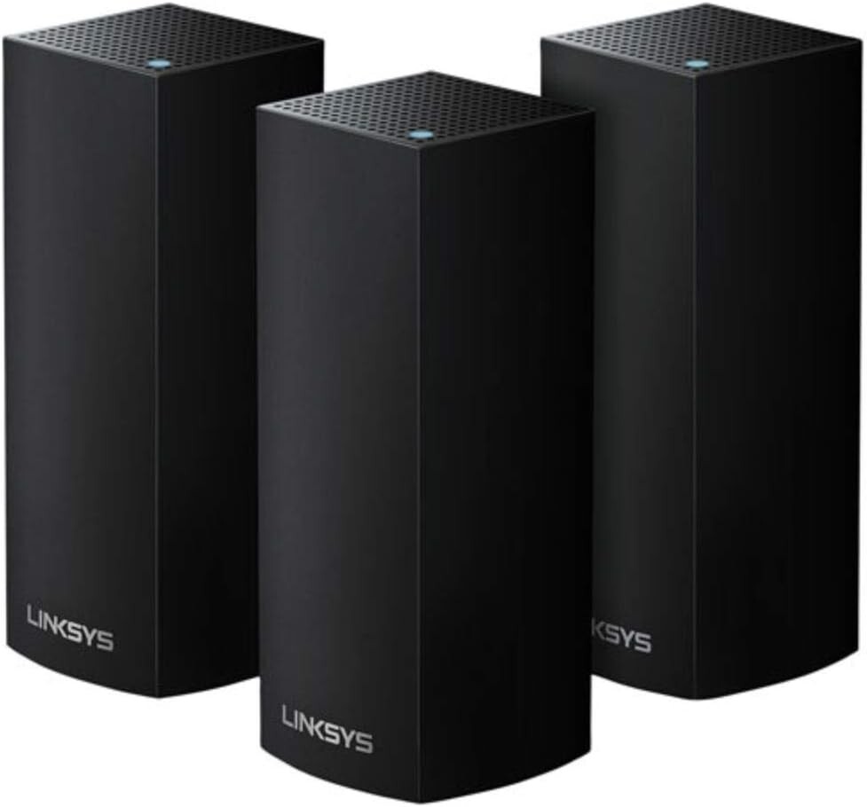 Linksys Velop Tri-Band AC6600 Whole Home WiFi Mesh System Black- 3-Pack NEW