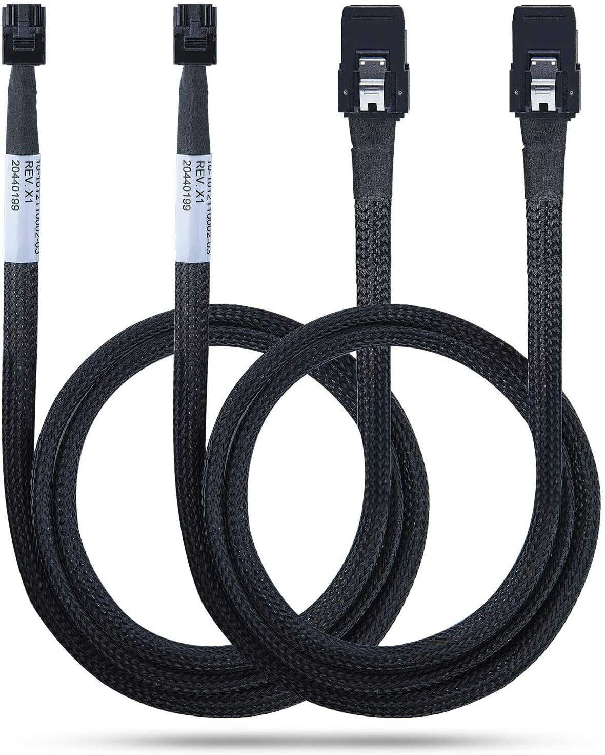 Internal Mini SAS HD SFF-8643 to Mini SAS SFF-8087 Cable, 0.5~1 Meter(pack of 2)