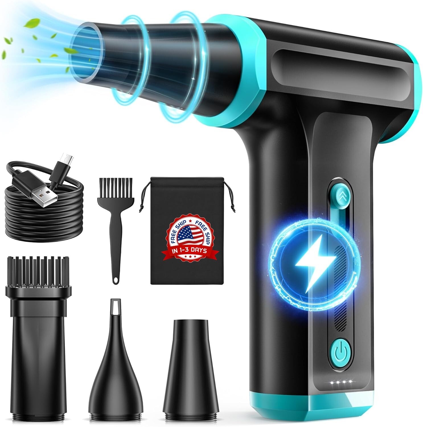 Plumero Eléctrico de Aire Comprimido, Espray para Ordenador, PC, Teclado, Secado