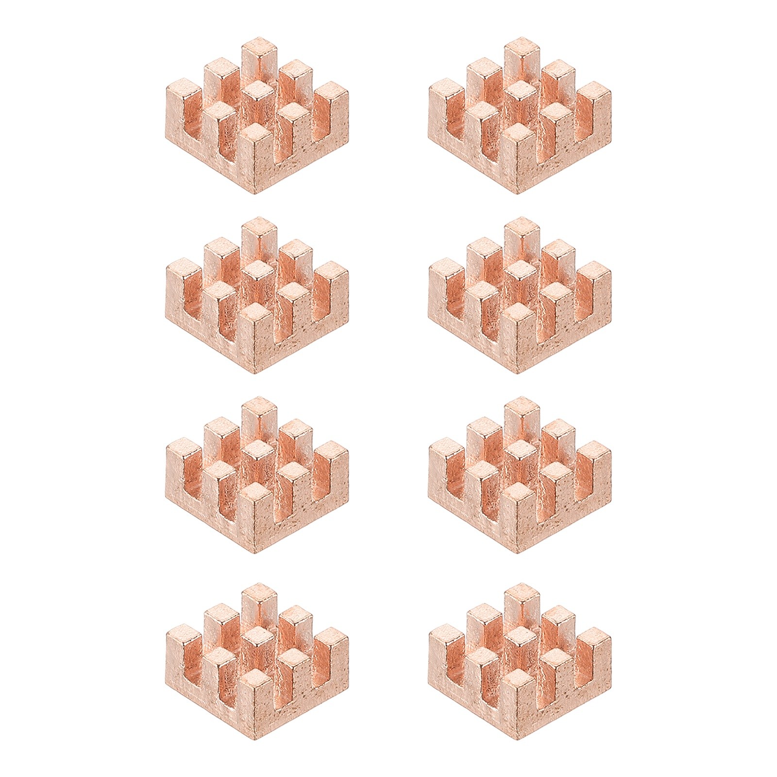 8 Pcs Copper Heatsink 8x8x4mm, Heat Sink Cooler Radiator for