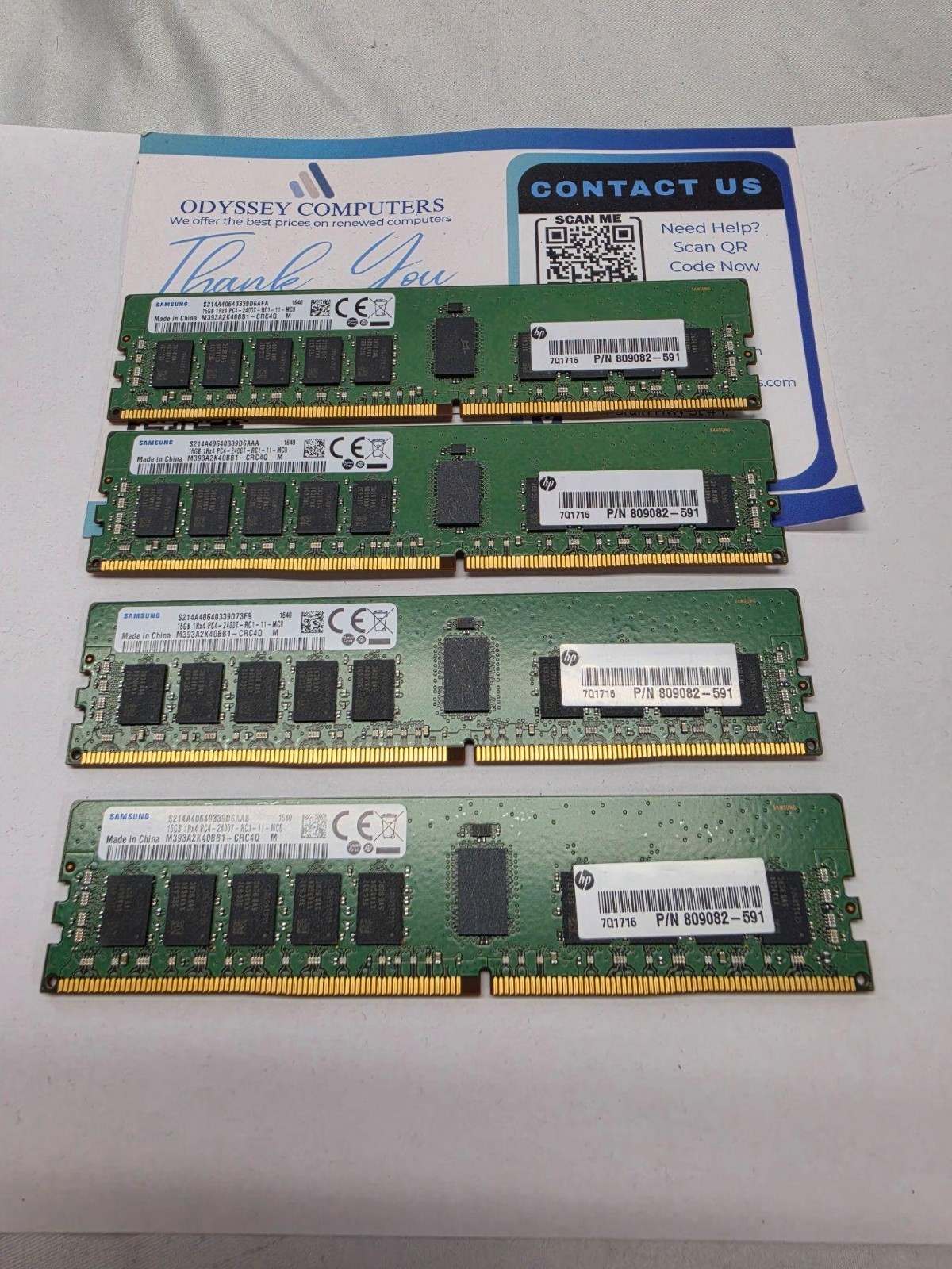 HP 64GB 4x16GB DDR4-2400 ECC RDIMM Samsung 809082-591 Tested