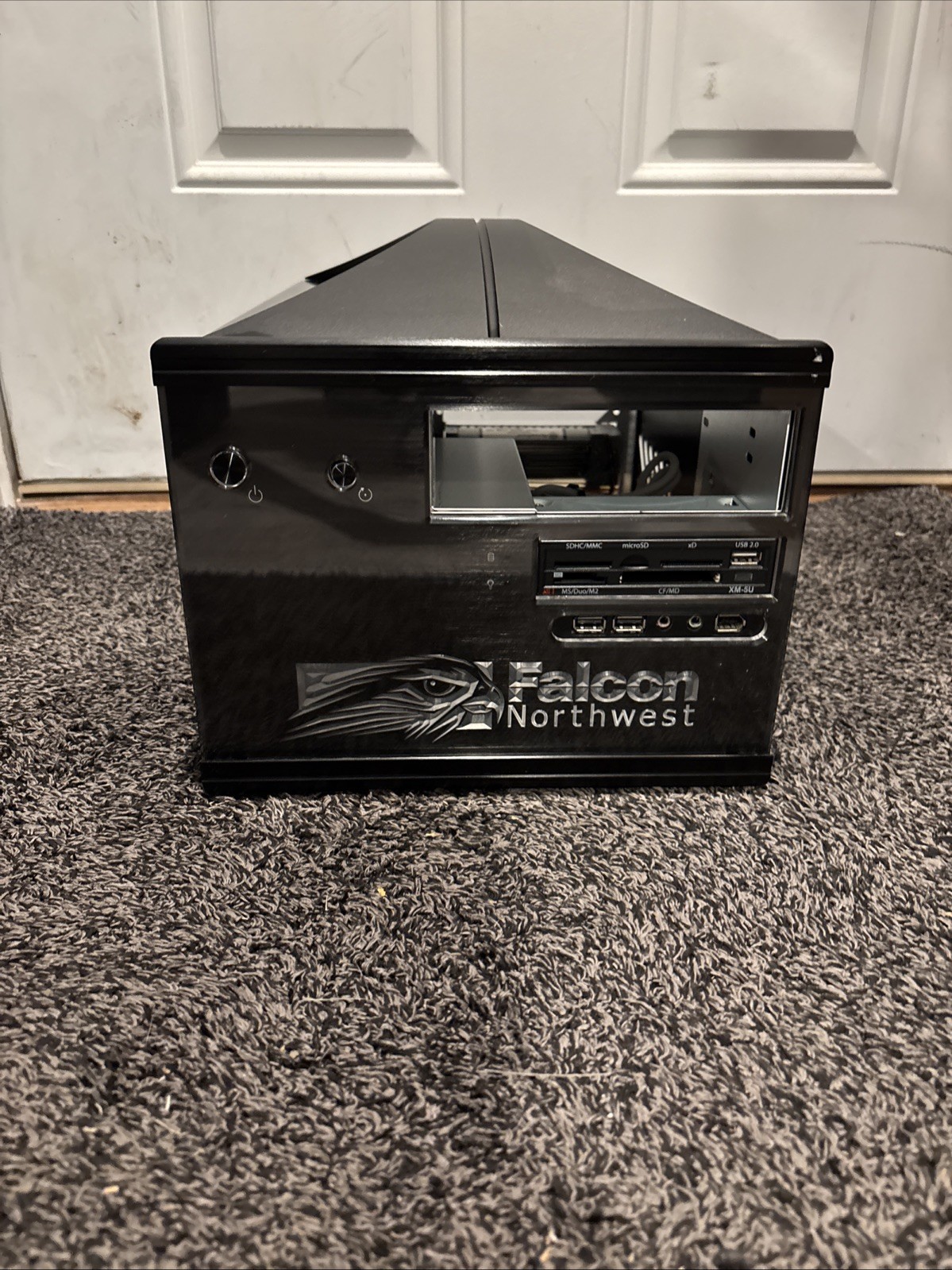 Falcon Northwest FragBox PC Gaming Case Black Aluminum MicroATX