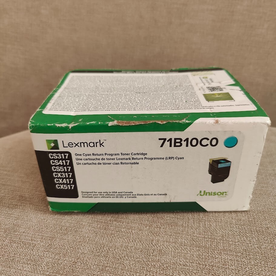 Lexmark 71B10C0 | OEM Cyan Toner Cartridge | Overboxed