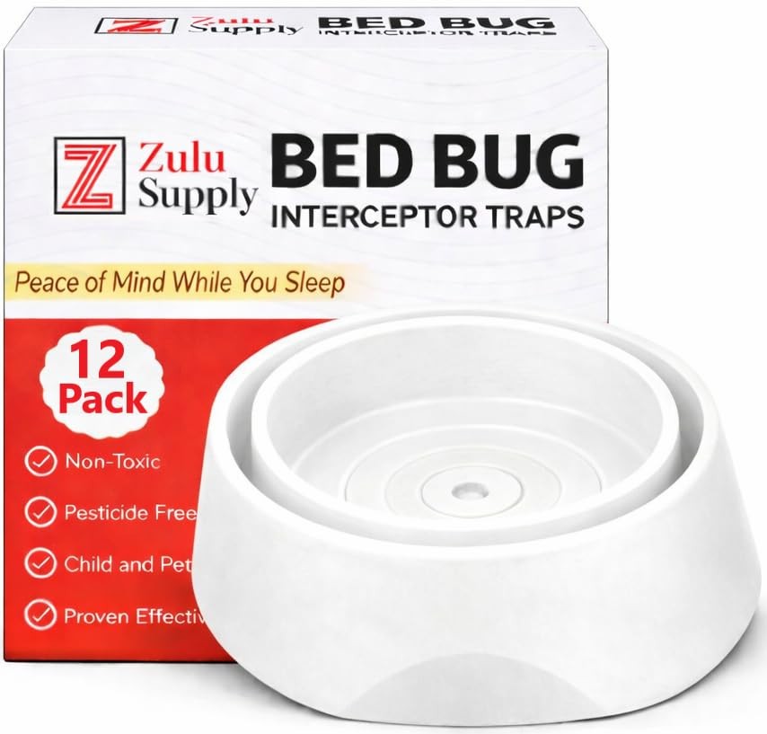 Bed Bug Interceptor Traps 12-Pack White Passive Monitor & Detection Trap Univers