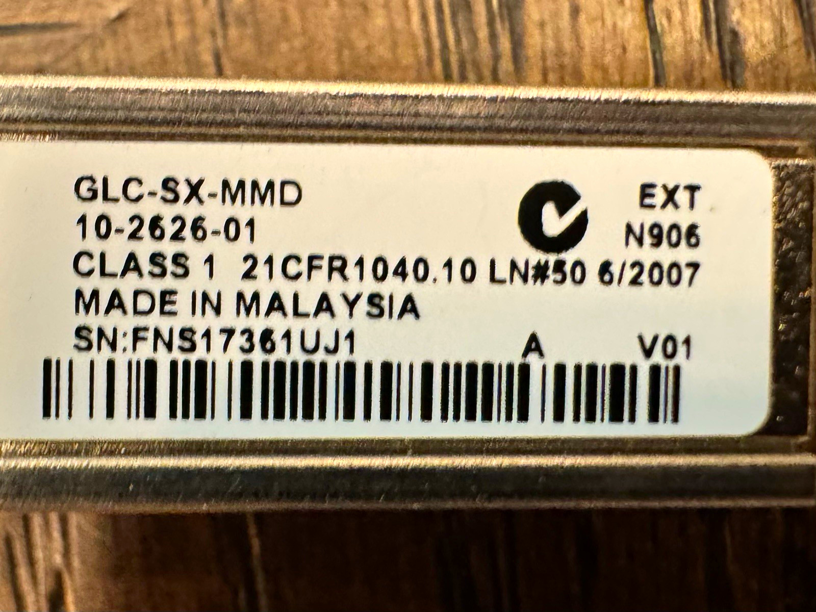 Cisco GLC-SX-MMD 1Gbps SFP LC Transceiver Module P/N 10-2626-01 Lot of 4