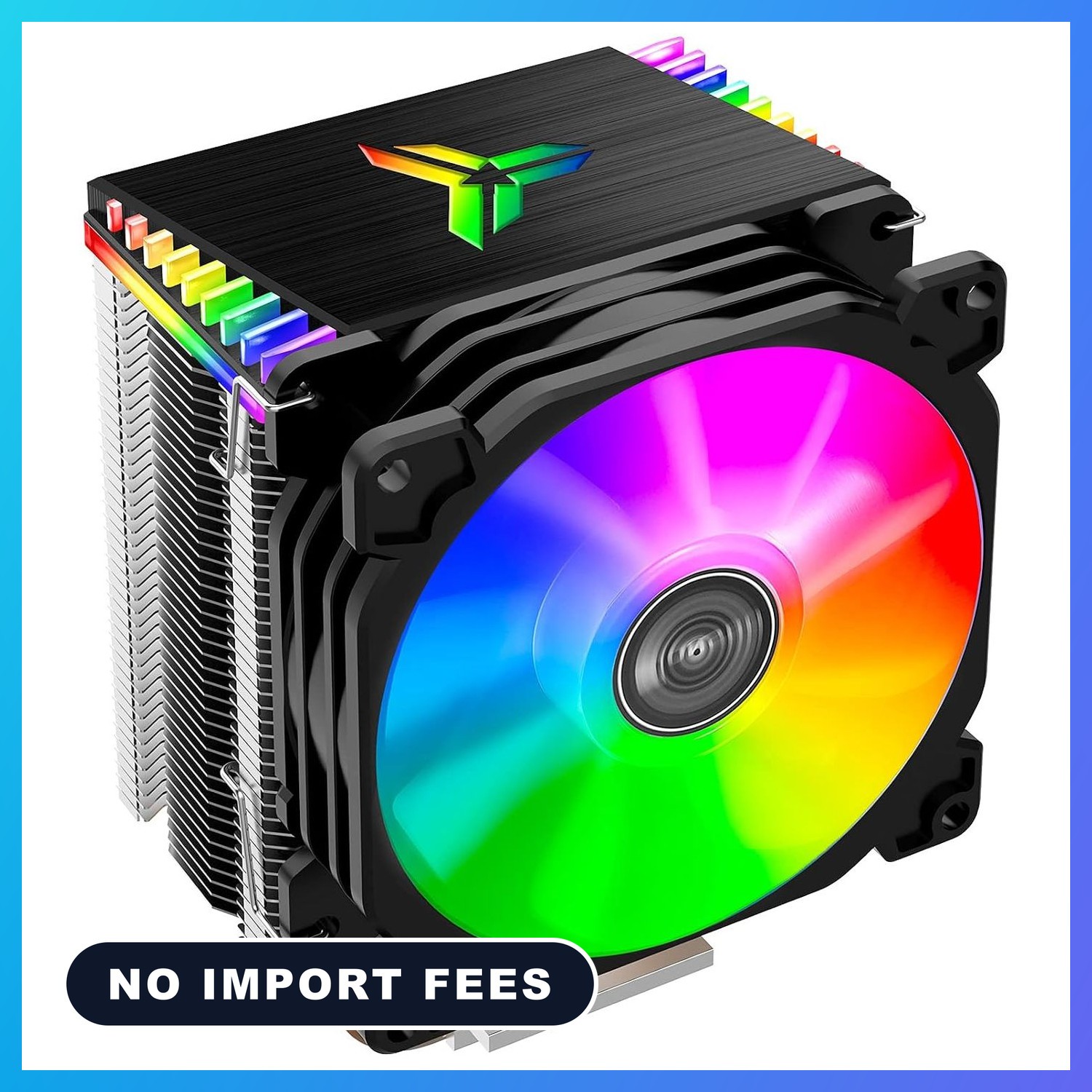 CR1400 RGB CPU Air Cooler, 92mm PWM CPU Cooler with 4 Heat Pipes, Removable Comp