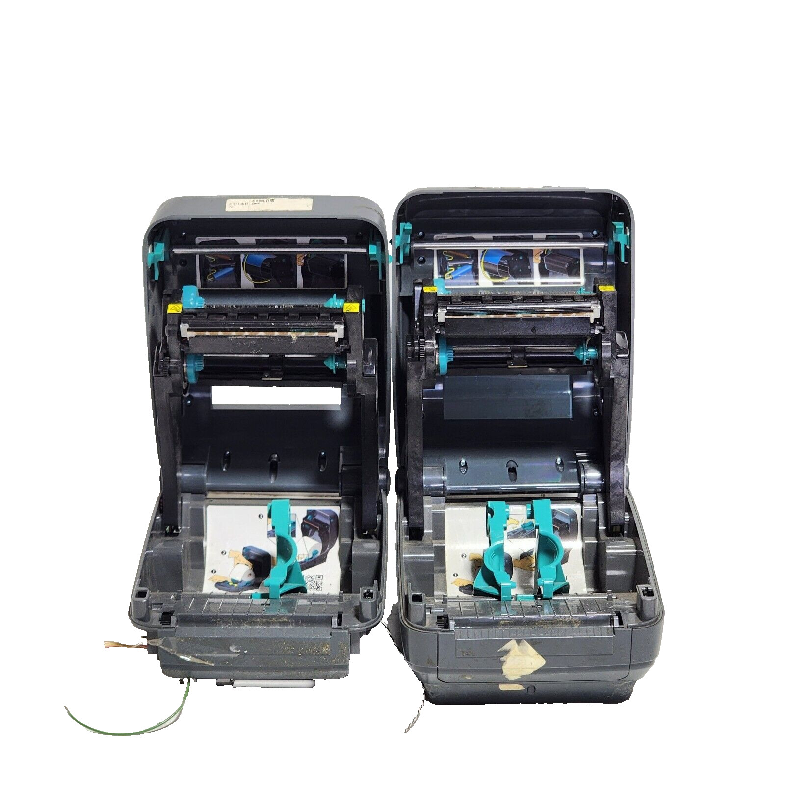 Zebra GX430T Thermal Transfer Label USB Printer LOT OF-2-SOLD AS IS