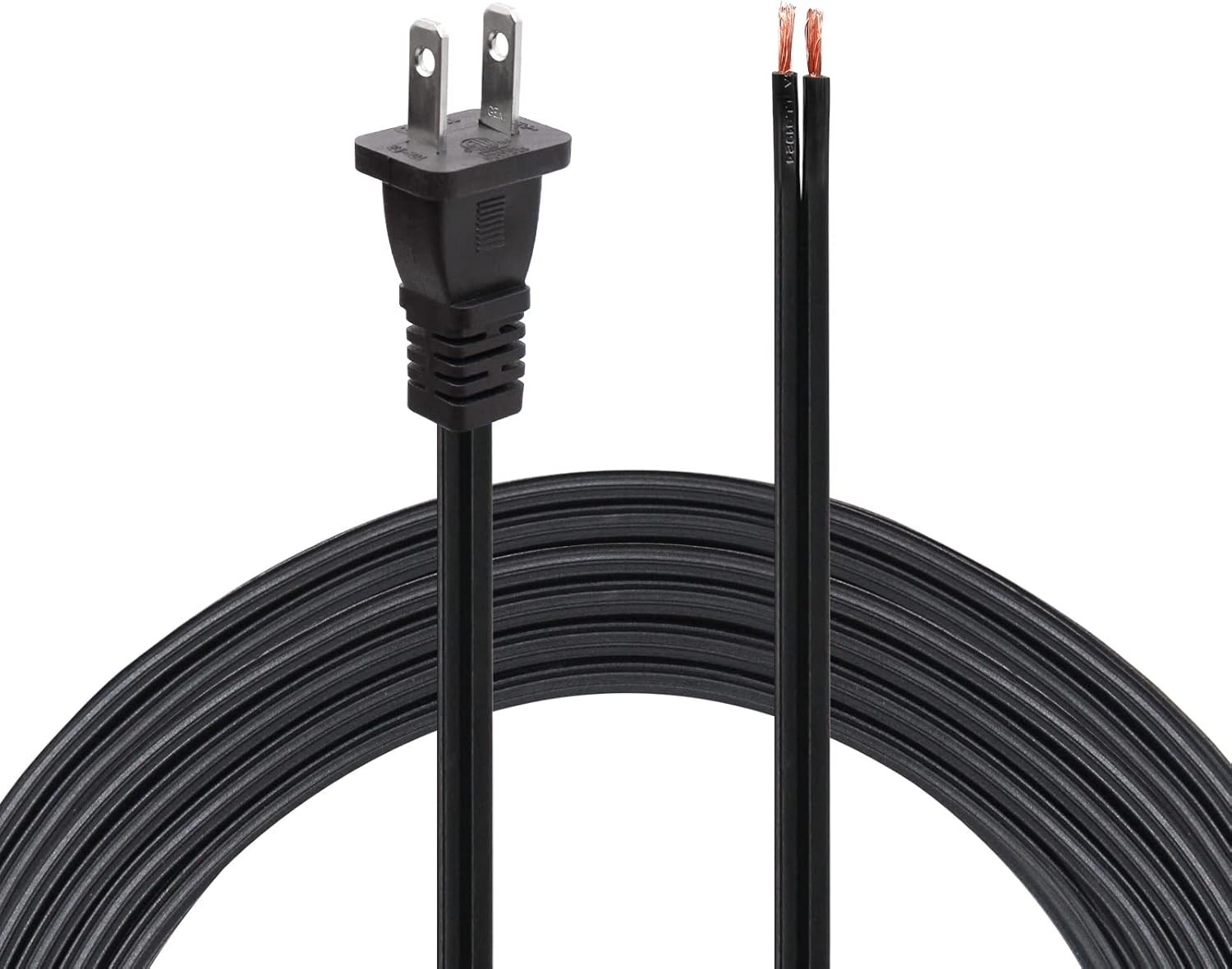16/2 2 Prong Power Cord Pigtail，6.46Ft Cable 110V 115V 120V 300V Pigtail for ...