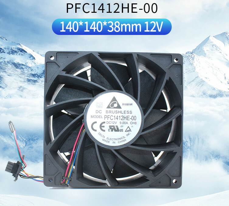 Delta PFC1412HE-00 14038 12V 9A high speed server violent cooling fan
