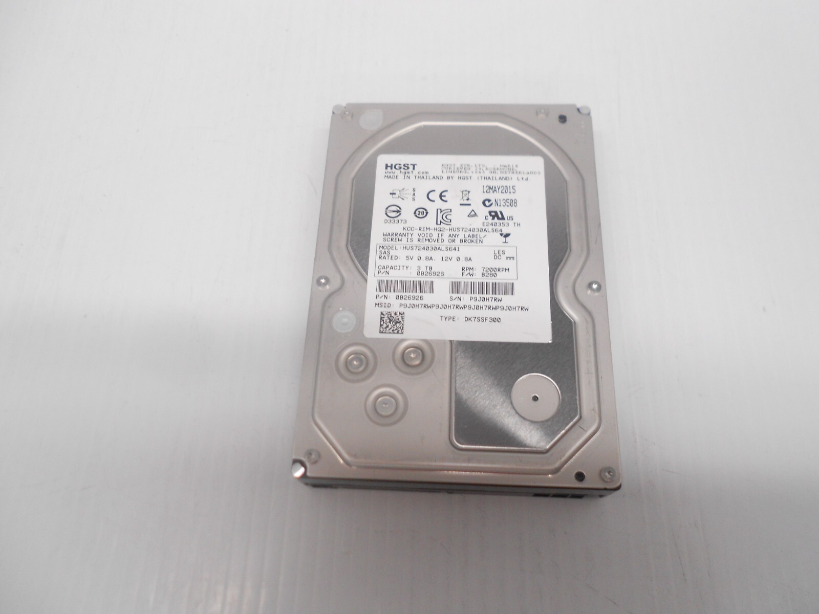HGST Hitachi 3TB SAS 3.5" 6G Server JBOD Hard Drive HUS723030ALS640 Dell HP