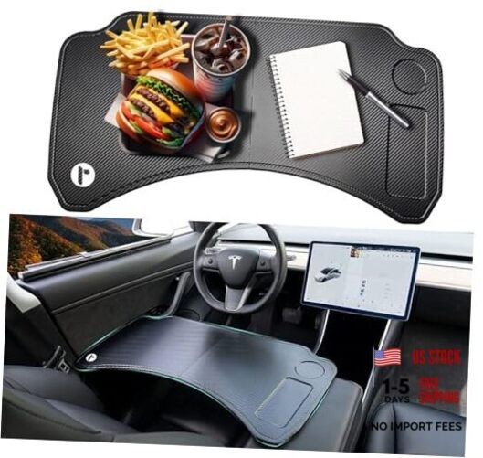 CYBERDESK: Portable Car Table for Tesla Model 3 Carbon Fiber Tesla Model 3/Y/X