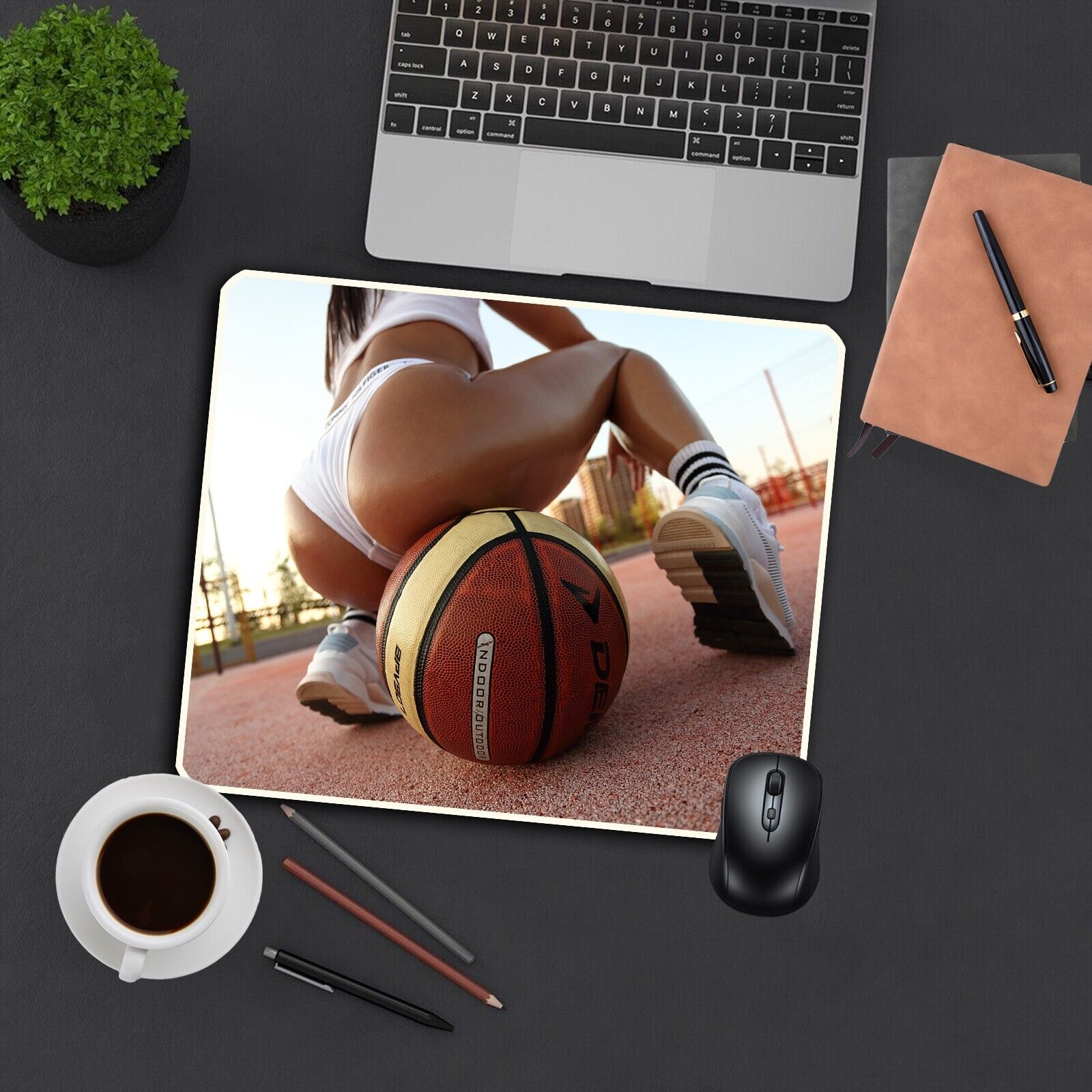 Sexy Girls Basketball Computer Mouse Pad Mat Keyboard Desk Non Slip 9.8x11.8in