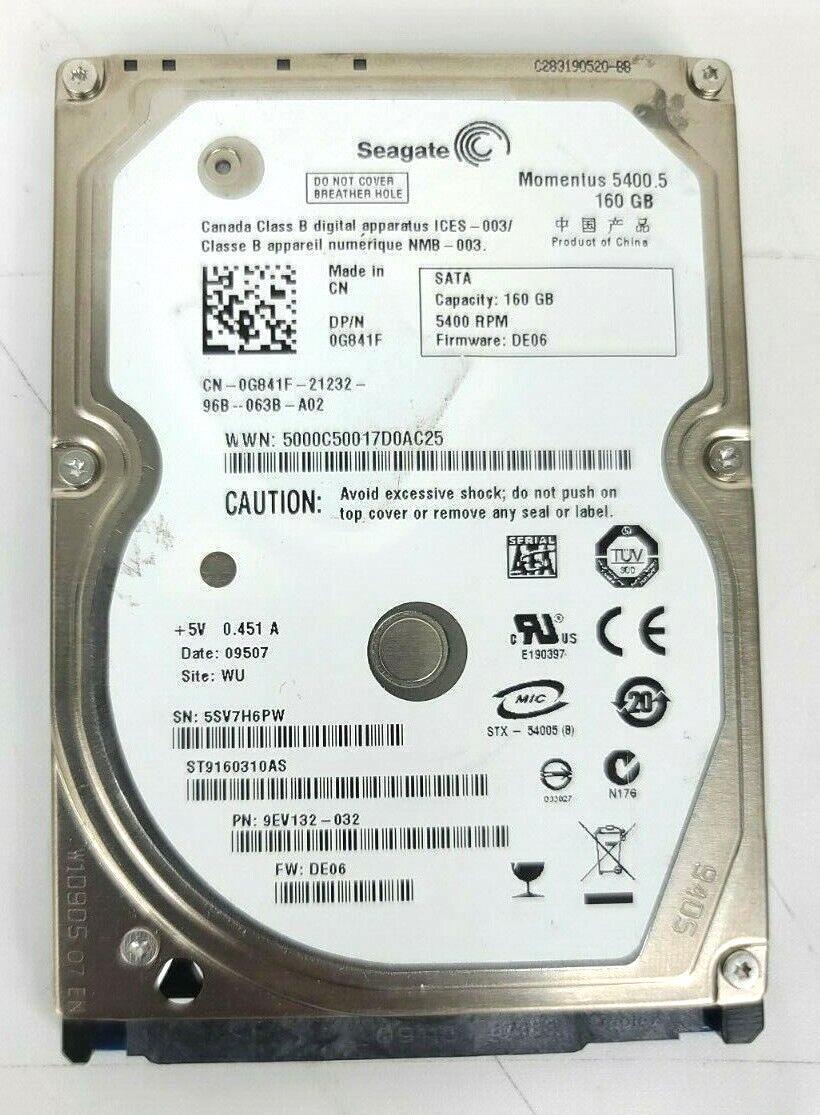 Seagate ST9160310AS Momentus 5400.5 160GB 2.5