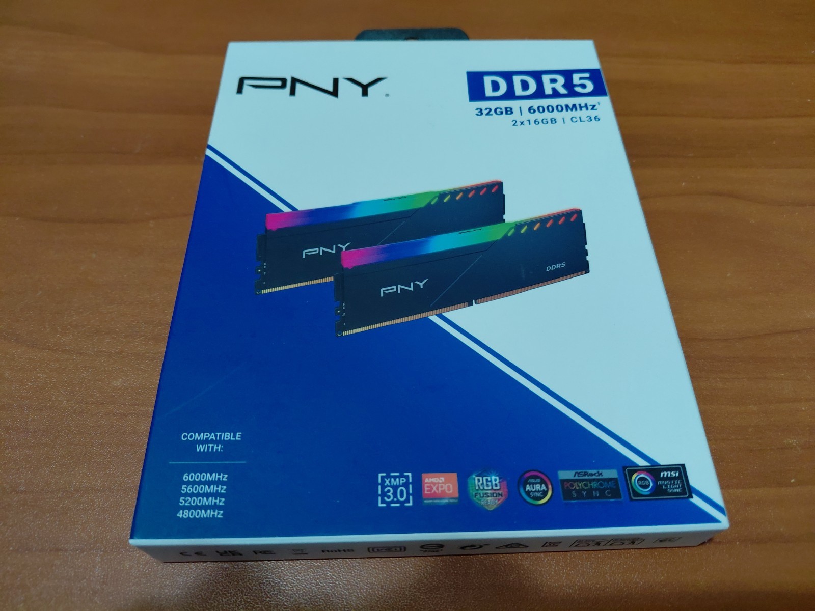 NEW 32GB (2x16GB) PNY DDR5 PC5-6000 Desktop RAM PC UDIMM