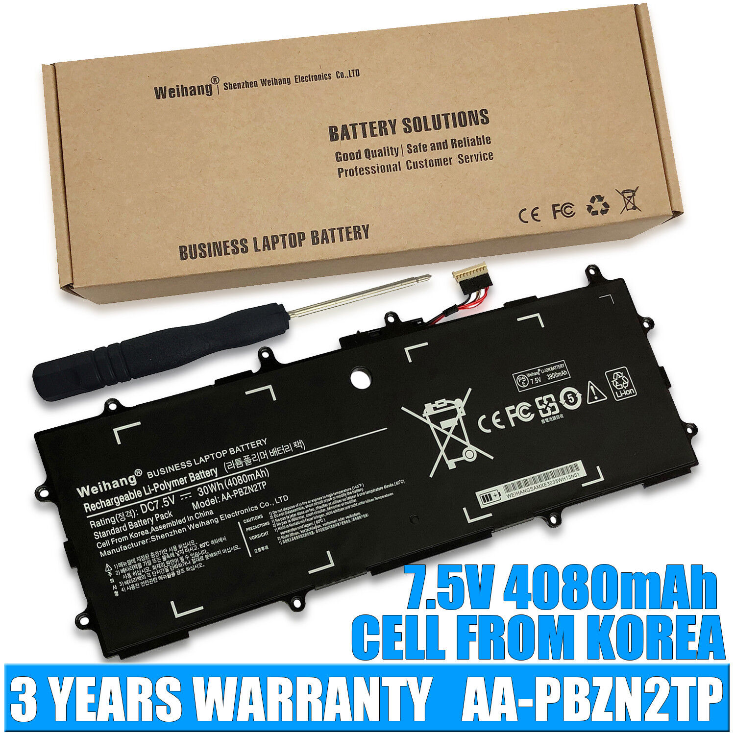 Genuine Weihang Battery AA-PBZN2TP for samsung XE500T1C NP910S3G 905s3g USA