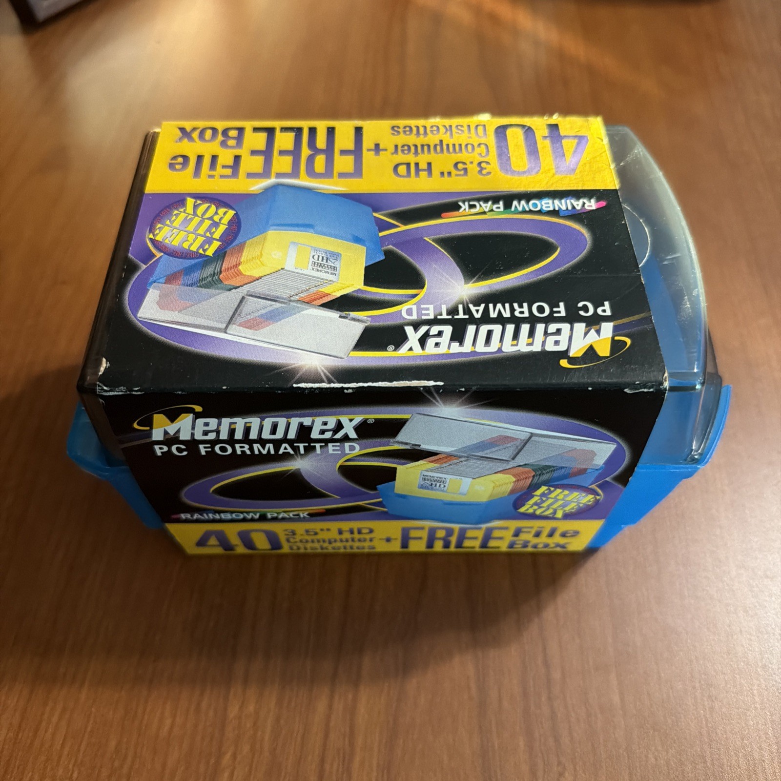 OPENED 30 Pack Memorex PC Formatted 3.5" HD 1.44MB Diskettes Rainbow PLEASE READ