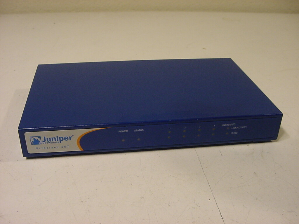 JUNIPER NETWORKS NETSCREEN VPN FIREWALL 5GT NS-5GT - NO POWER CORD INCLUDED
