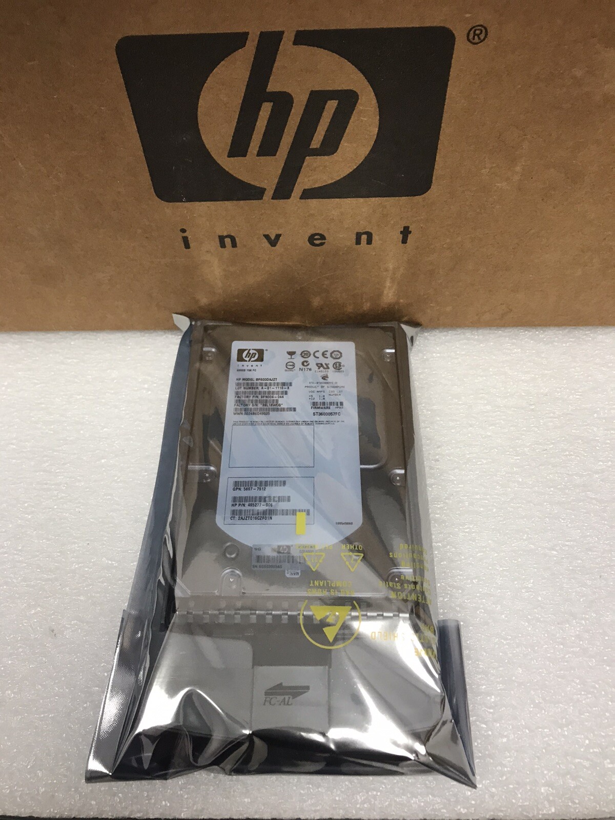 HP 531995-001 AP751A AP751B 600 GB 15K EVA M6412A 3.5" fibre channel hard drive