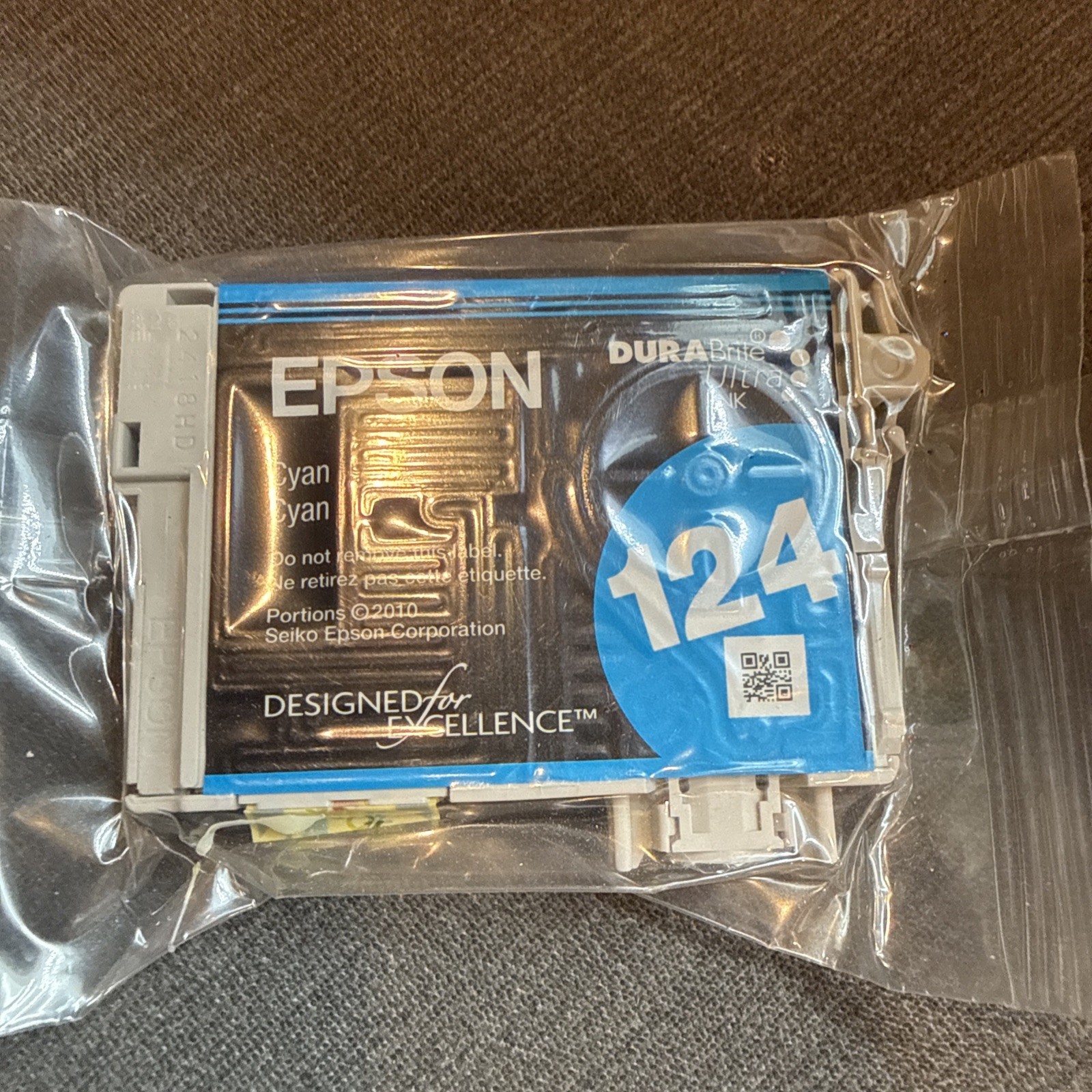 Epson 124 cyan ink cartridge Genuine Sealed