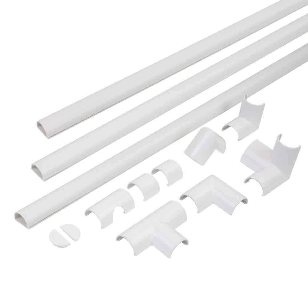 Commercial Electric A50-4WK Round Cord Channel Kit 1/2 White
