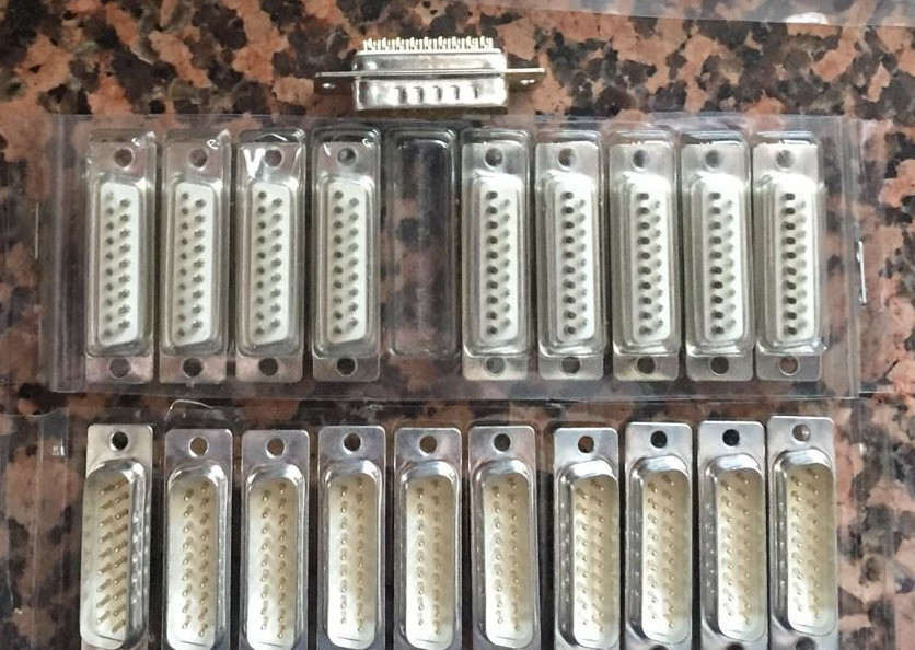 DSUB DB 19 Male Connector and DB 19  Female Right Angle pair NeXT Apple ATARI