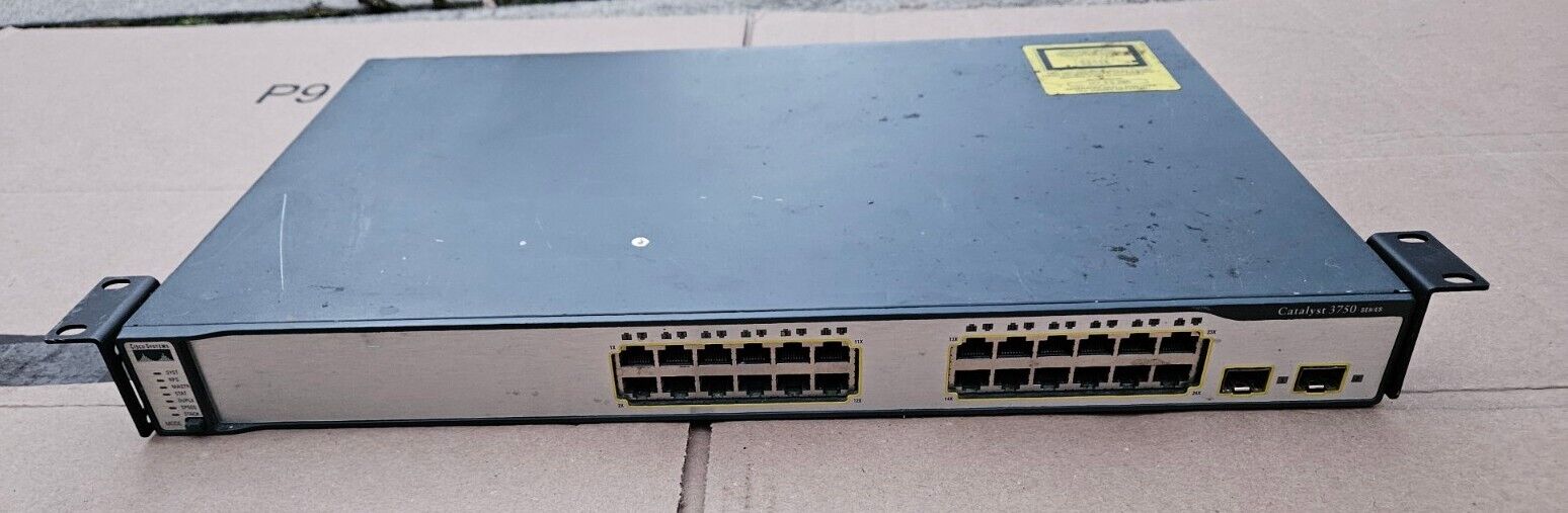 (Untested) Cisco Catalyst WS-C3750X-48P-S Gigabit Ethernet Network Switch